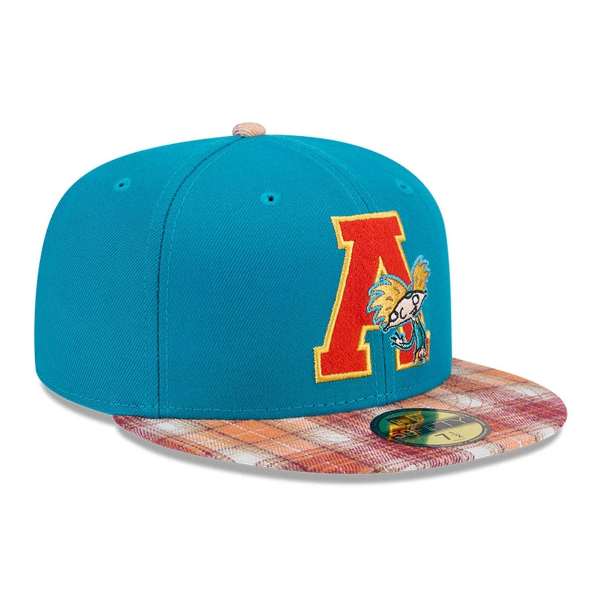 Hey Arnold Letterman Turquoise 59FIFTY Fitted Cap-klyvox