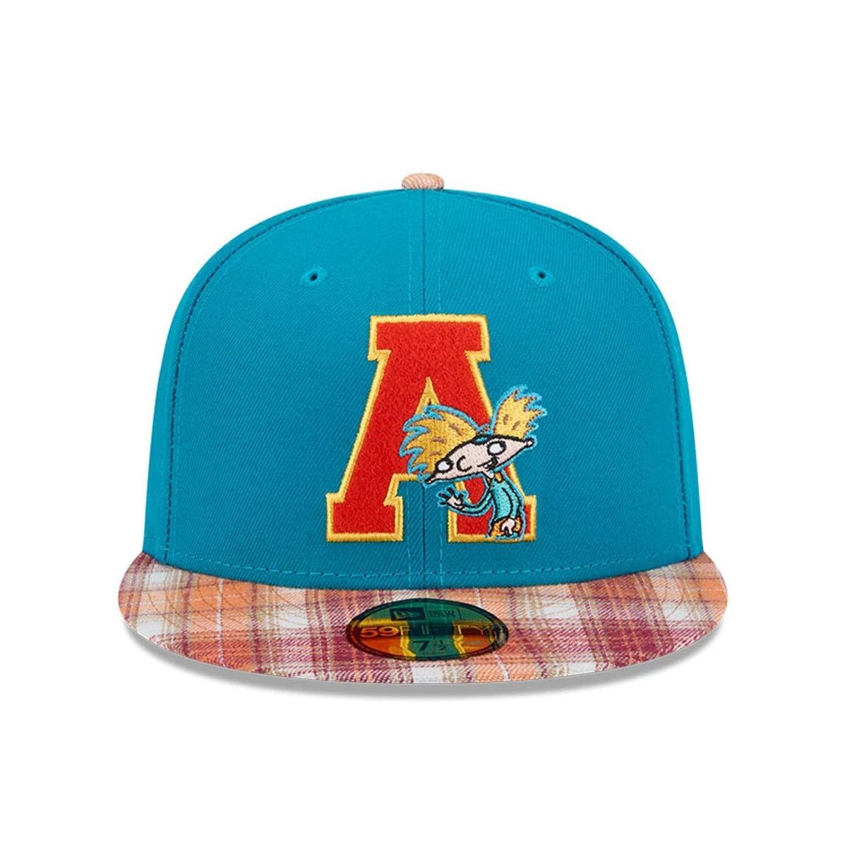 Hey Arnold Letterman Turquoise 59FIFTY Fitted Cap-klyvox