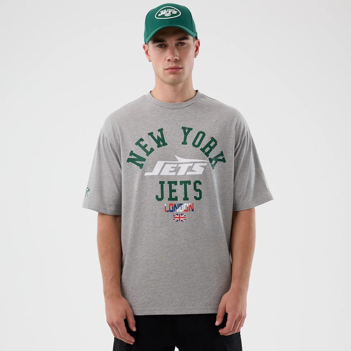 New York Jets NFL International Series Games Grey Oversized T-Shirt-klyvox