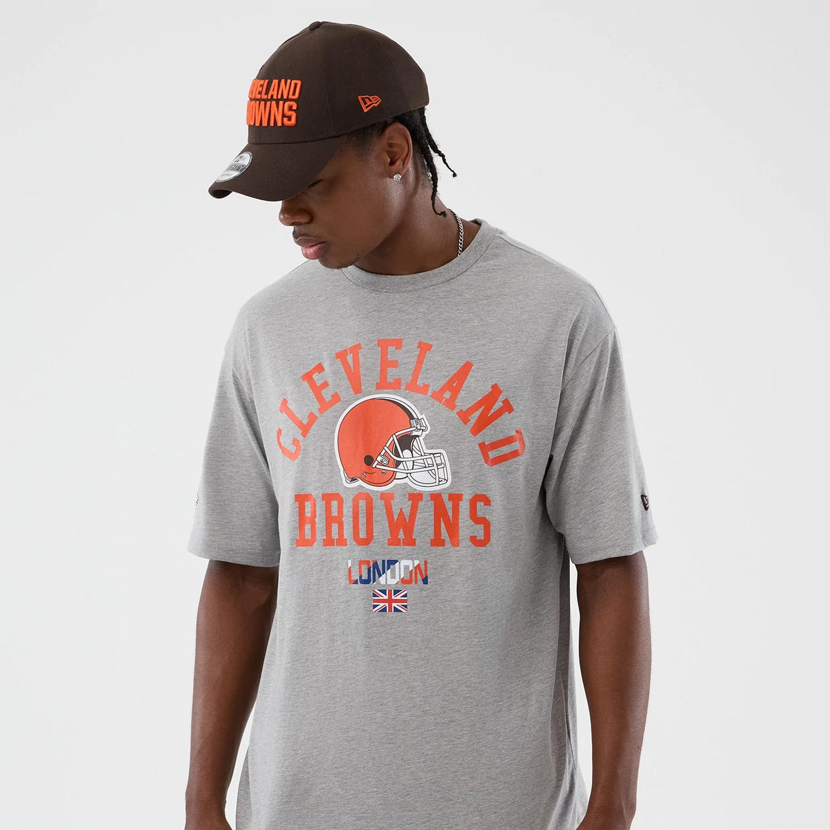 Cleveland Browns NFL International Series Games Grey Oversized T-Shirt-klyvox