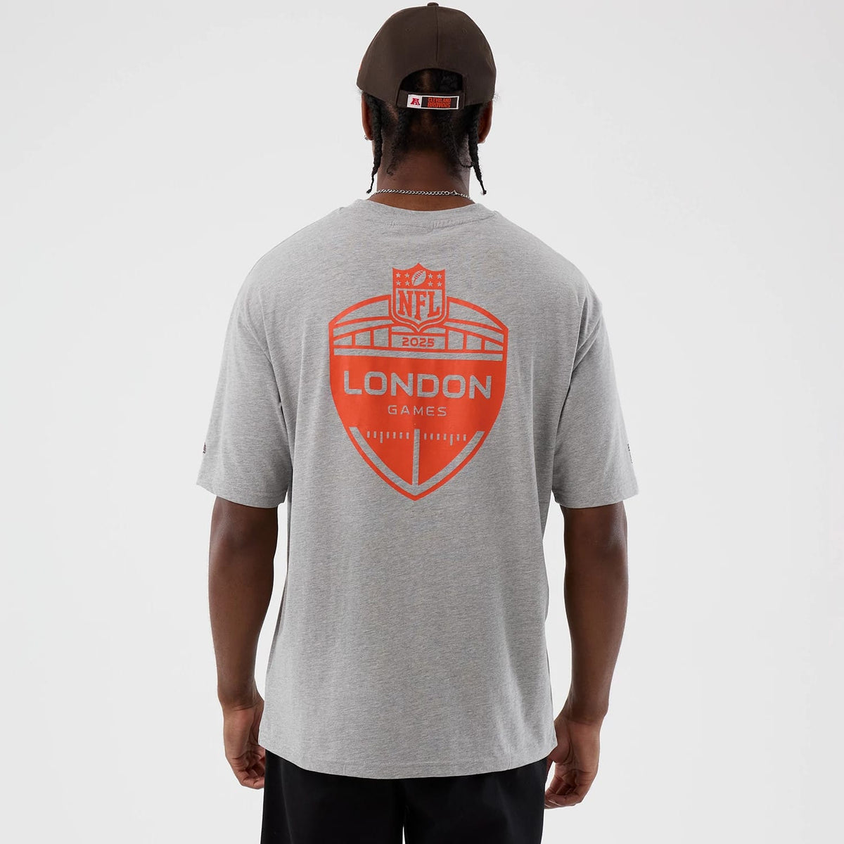 Cleveland Browns NFL International Series Games Grey Oversized T-Shirt-klyvox