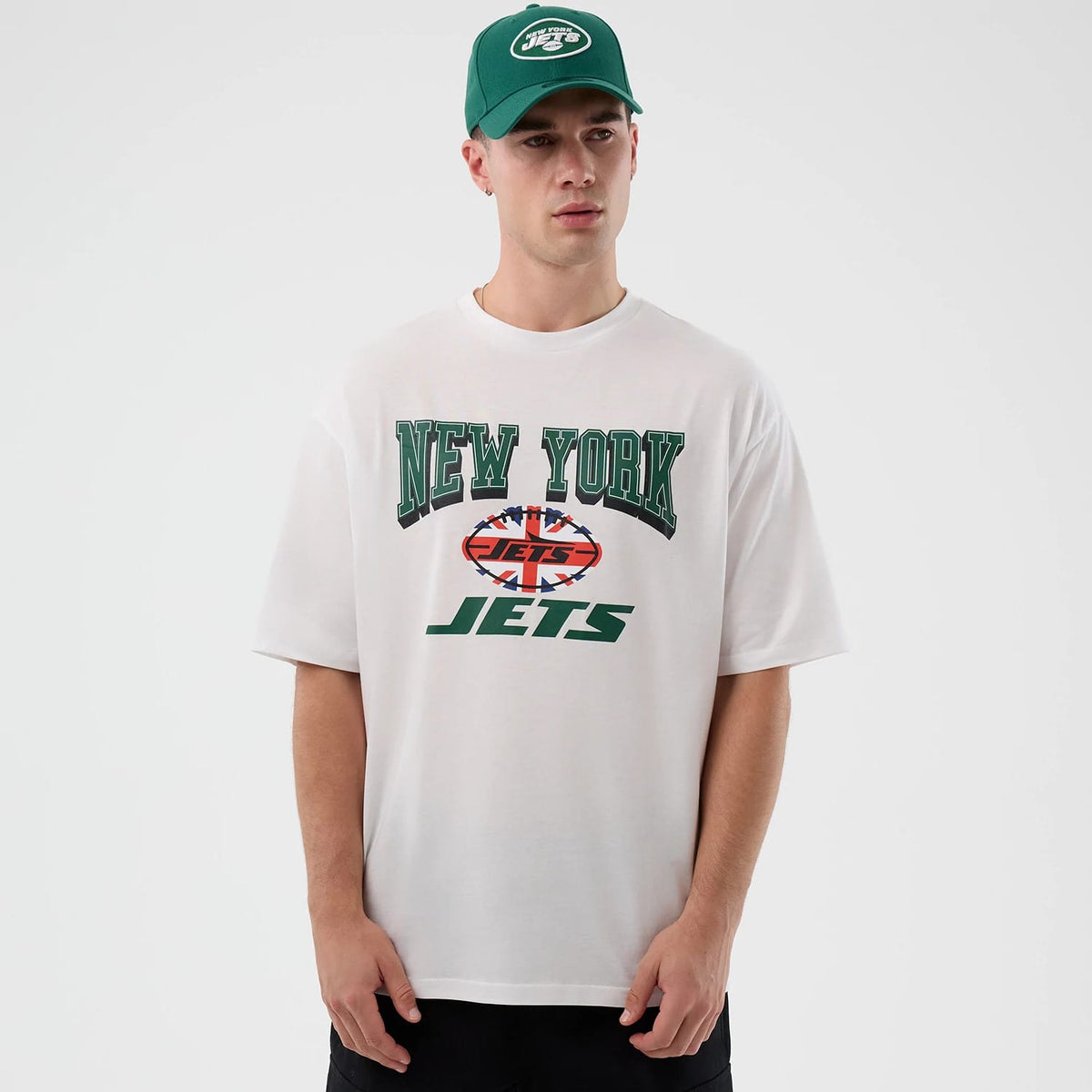 New York Jets NFL International Series Games White Oversized T-Shirt-klyvox