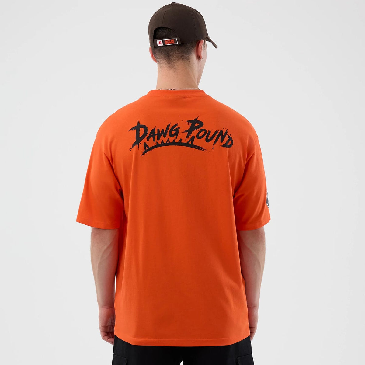 Cleveland Browns NFL International Series Games Orange Oversized T-Shirt-klyvox