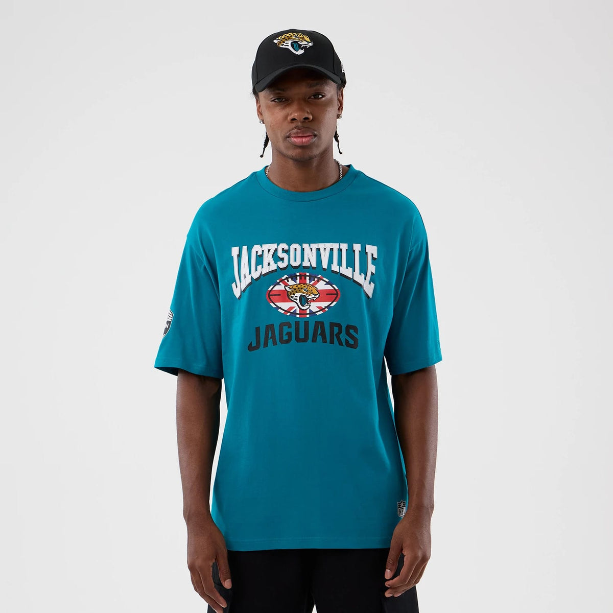 Jacksonville Jaguars NFL International Series Games Turquoise Oversized T-Shirt-klyvox