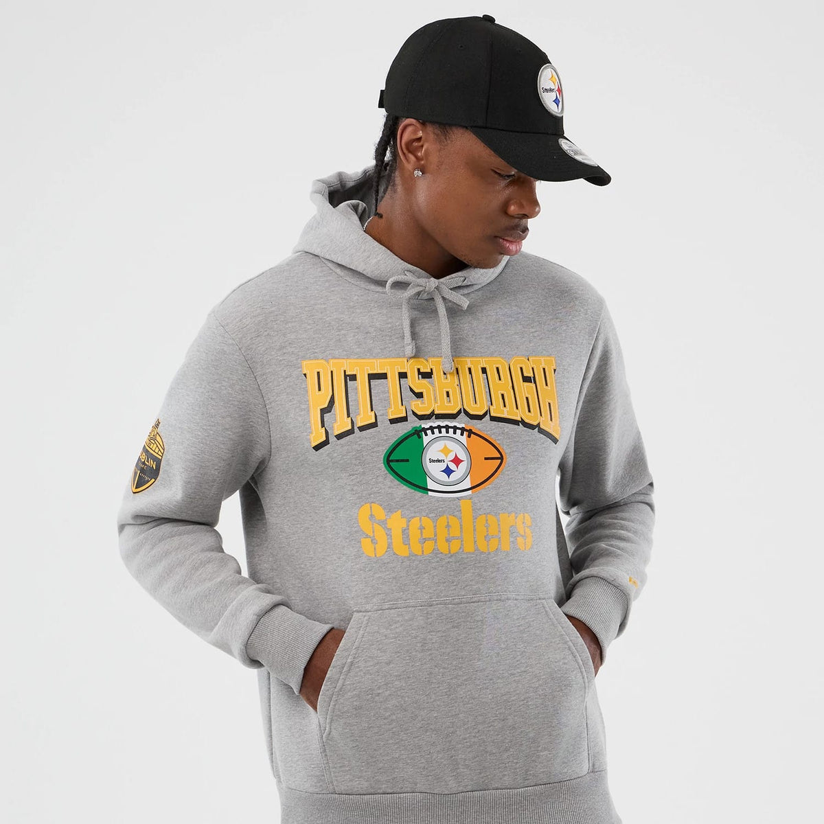 Pittsburgh Steelers NFL International Series Games Grey Pullover Hoodie-klyvox