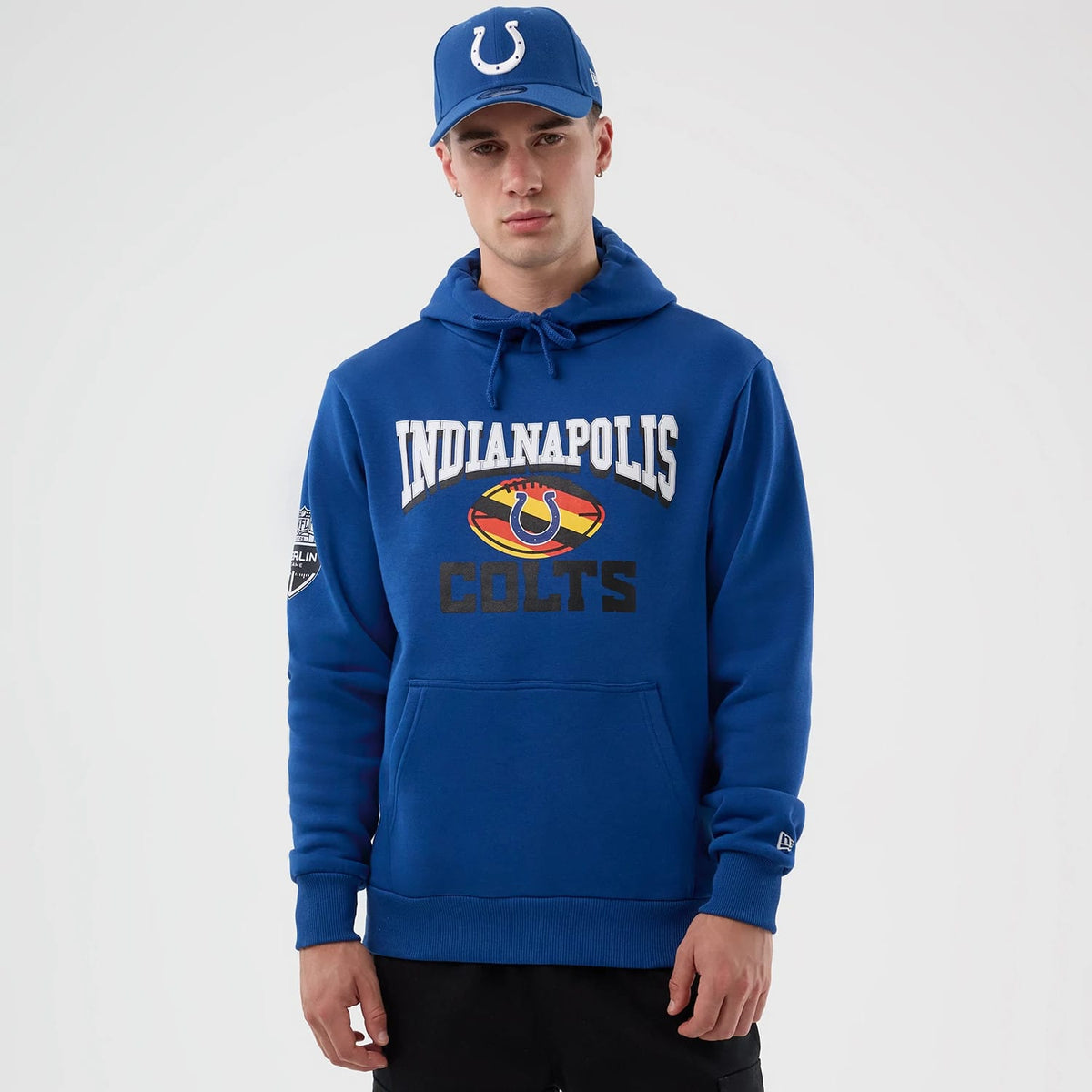Indianapolis Colts NFL International Series Games Blue Pullover Hoodie-klyvox