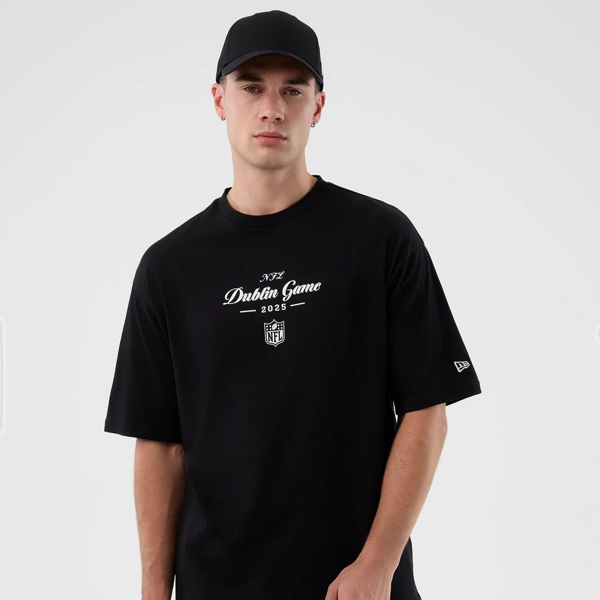 Dublin Game NFL International Series Games Black Oversized T-Shirt-klyvox