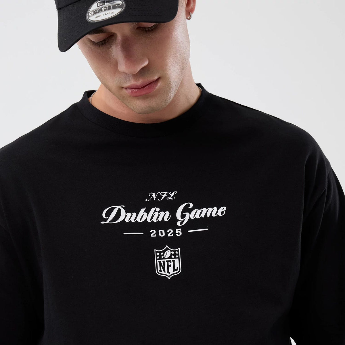 Dublin Game NFL International Series Games Black Oversized T-Shirt-klyvox