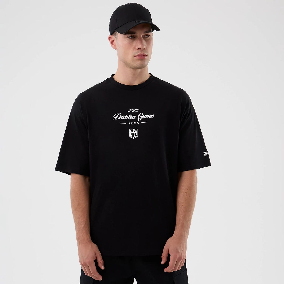 Dublin Game NFL International Series Games Black Oversized T-Shirt-klyvox