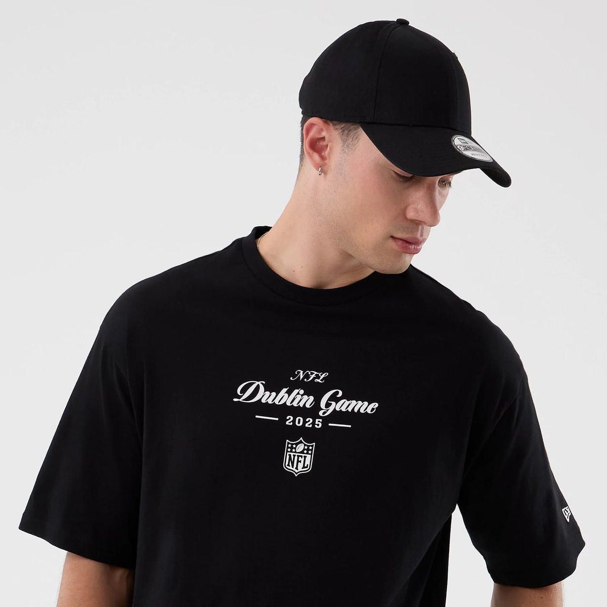 Dublin Game NFL International Series Games Black Oversized T-Shirt-klyvox