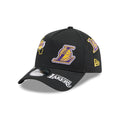 LA Lakers NBA All Over Black 9FORTY A-Frame Adjustable Cap-klyvox