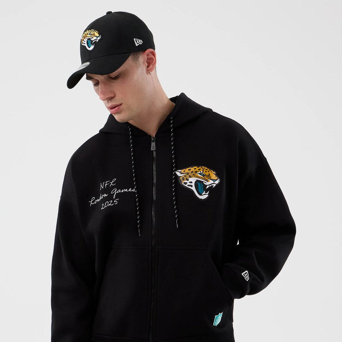 Jacksonville Jaguars NFL International Series Games Black Full Zip Hoodie-klyvox