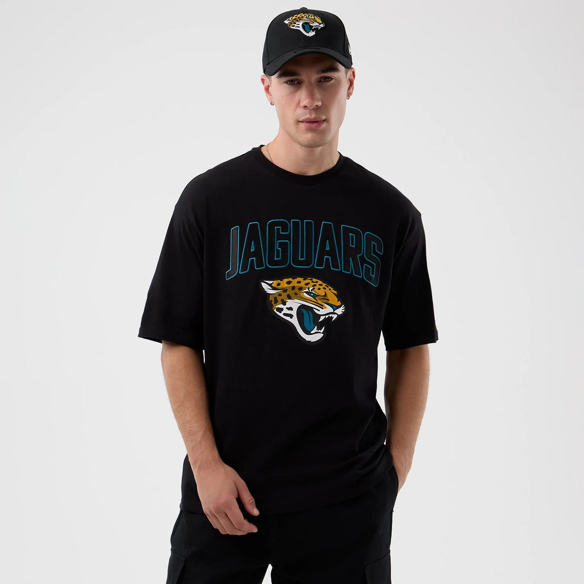 Jacksonville Jaguars NFL International Series Games Black Oversized T-Shirt-klyvox