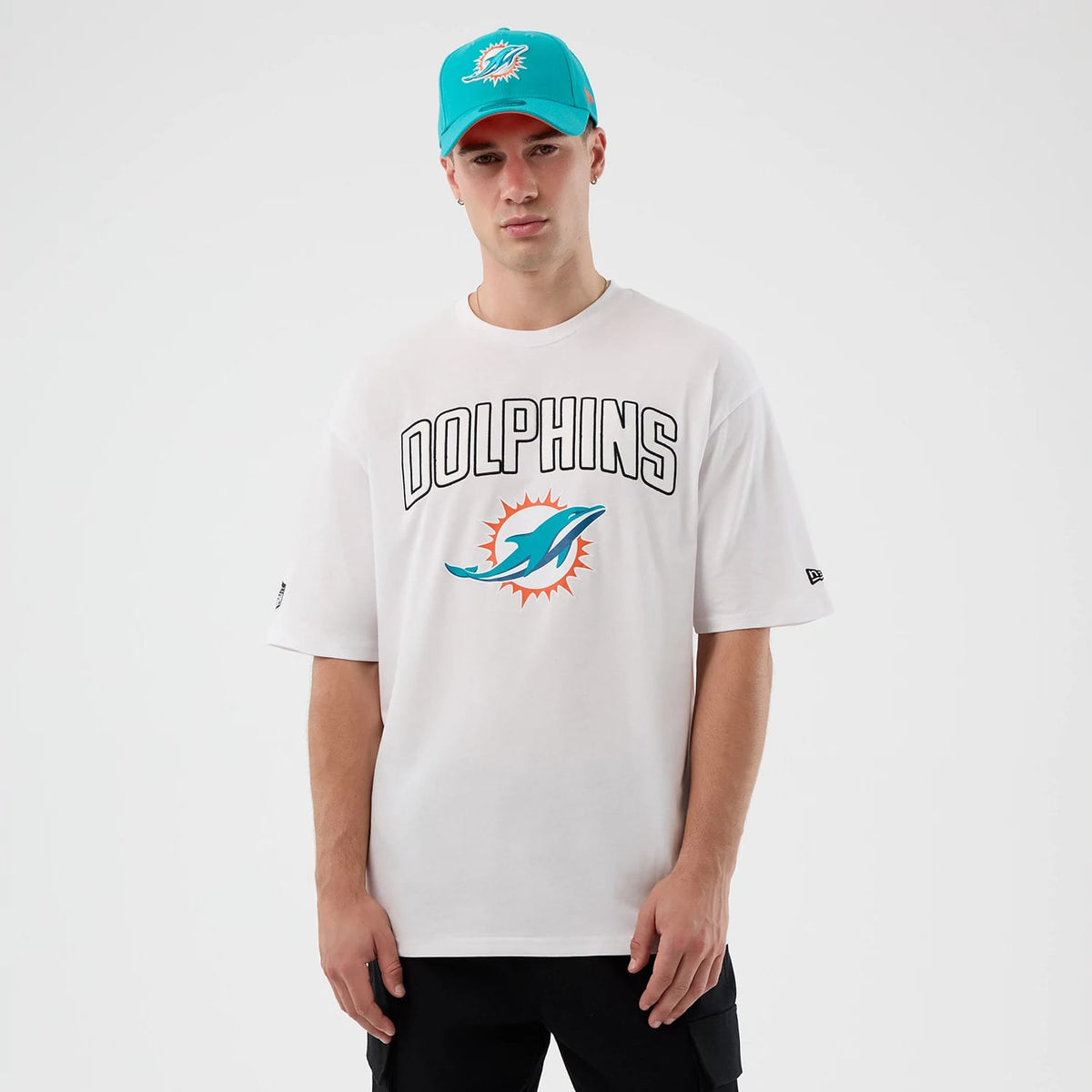 Miami Dolphins NFL International Series Games White Oversized T-Shirt-klyvox
