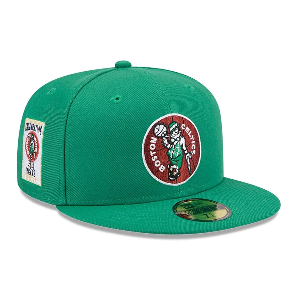 Boston Celtics NBA Hardwood Classic Green 59FIFTY Fitted Cap-klyvox