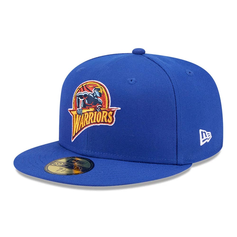 Golden State Warriors NBA Hardwood Classic Blue 59FIFTY Fitted Cap-klyvox