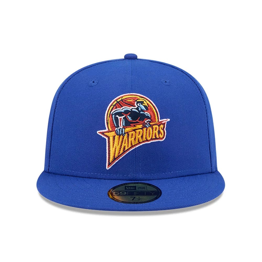 Golden State Warriors NBA Hardwood Classic Blue 59FIFTY Fitted Cap-klyvox