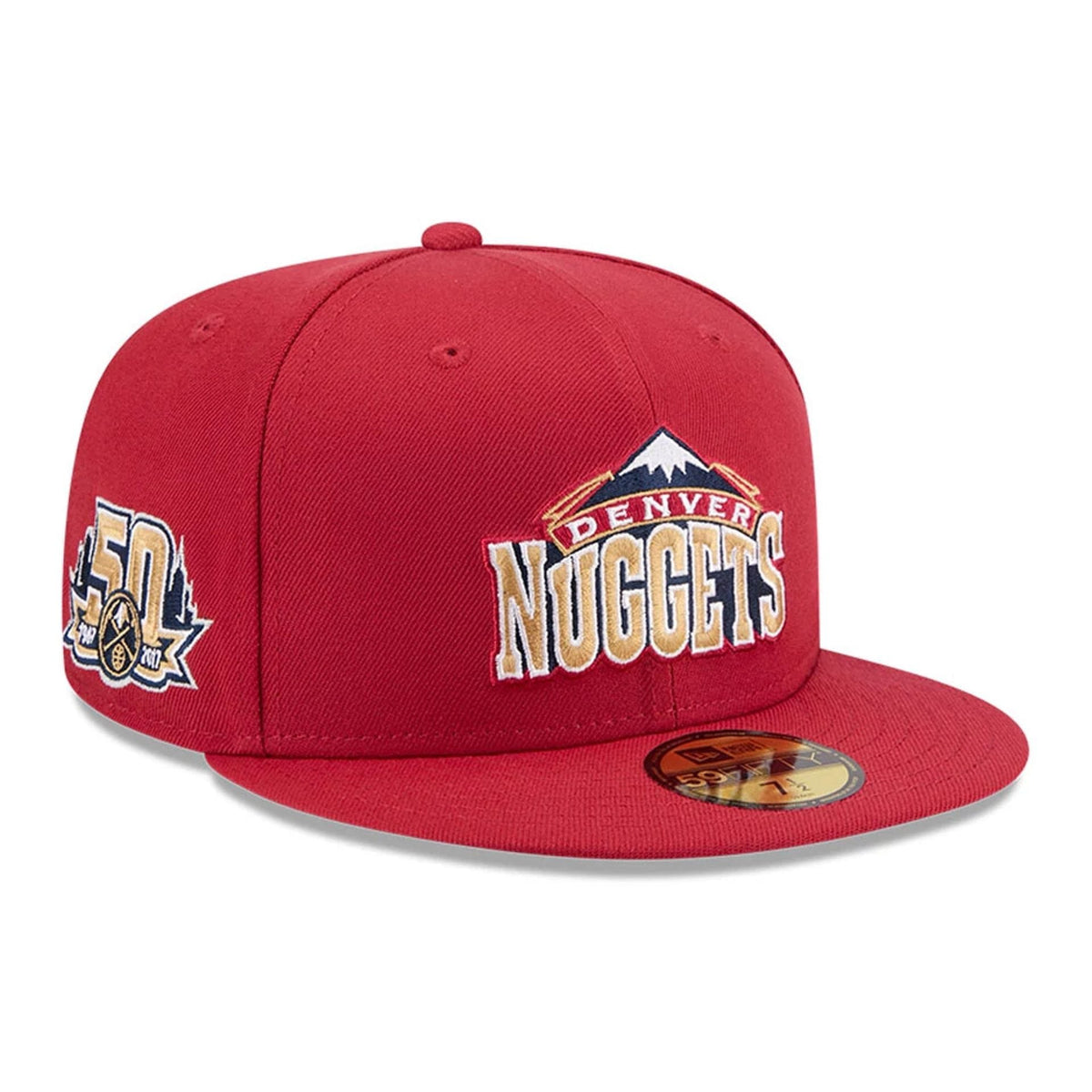Denver Nuggets NBA Hardwood Classic Dark Red 59FIFTY Fitted Cap-klyvox