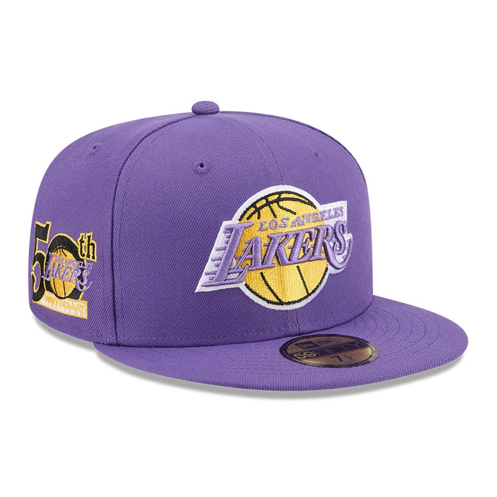 LA Lakers NBA Hardwood Classic Purple 59FIFTY Fitted Cap-klyvox