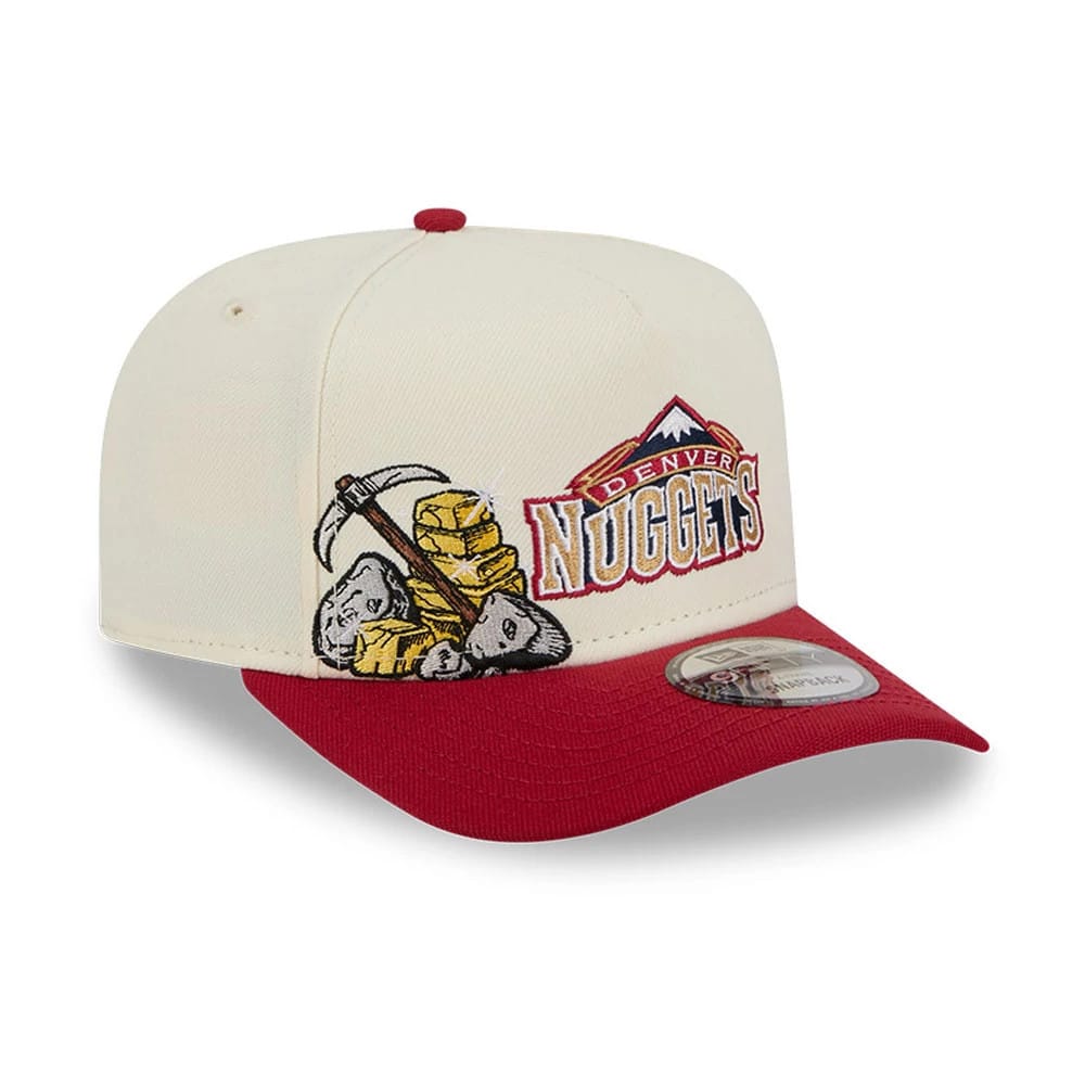 Denver Nuggets NBA Dark Red 9FIFTY A-Frame Snapback Adjustable Cap-klyvox