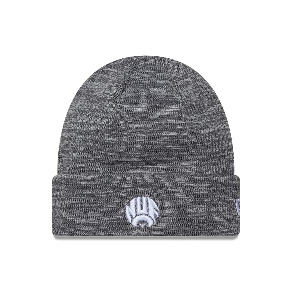 Newcastle United FC Retro Grey Cuff knit Beanie Hat-klyvox