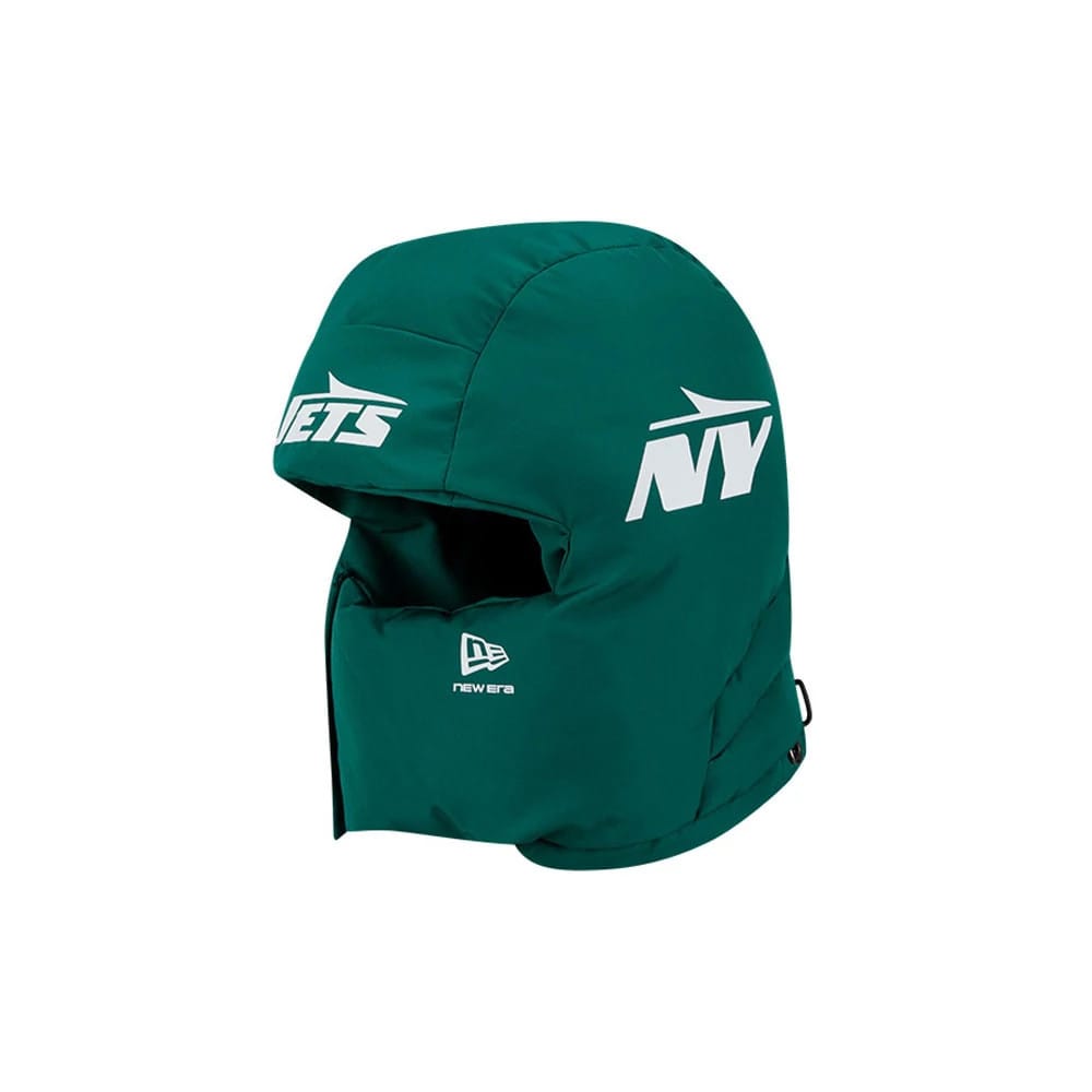 New York Jets NFL Puffer Helmet Green Trapper Hat-klyvox