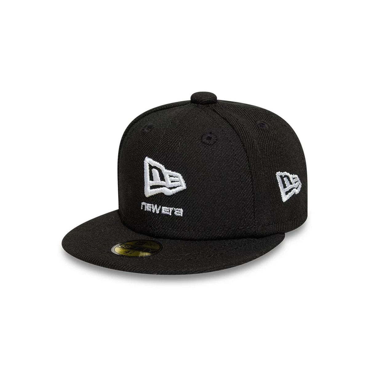 New Era Flag Logo Black Mini 59FIFTY Fitted Cap-klyvox