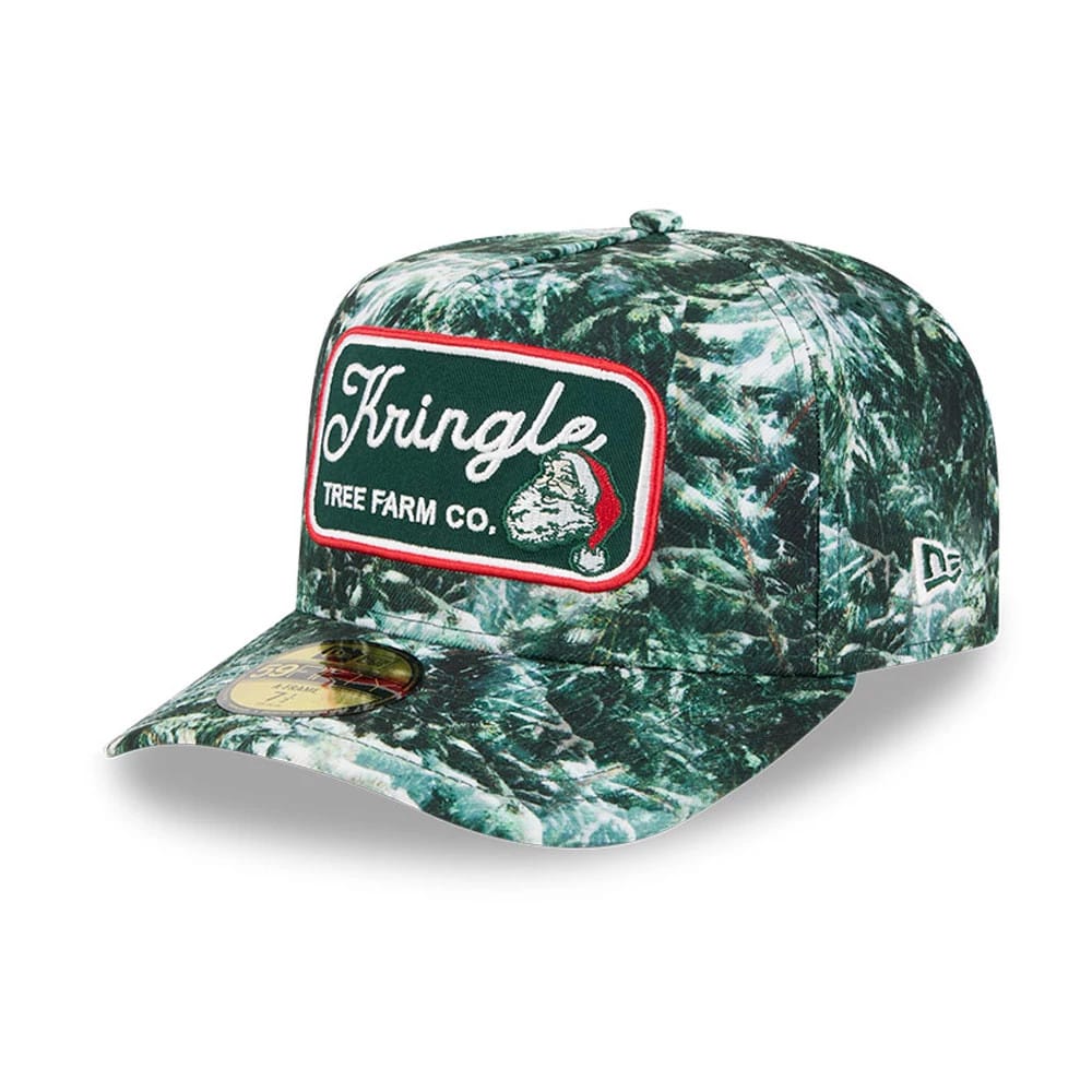 New Era Holiday Essentials Dark Green 59FIFTY A-Frame Fitted Cap-klyvox