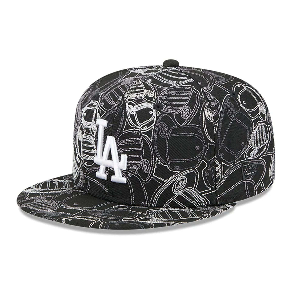 LA Dodgers MLB Cap Scramble Black 59FIFTY Fitted Cap-klyvox