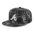 Atlanta Braves MLB Cap Scramble Black 59FIFTY Fitted Cap-klyvox