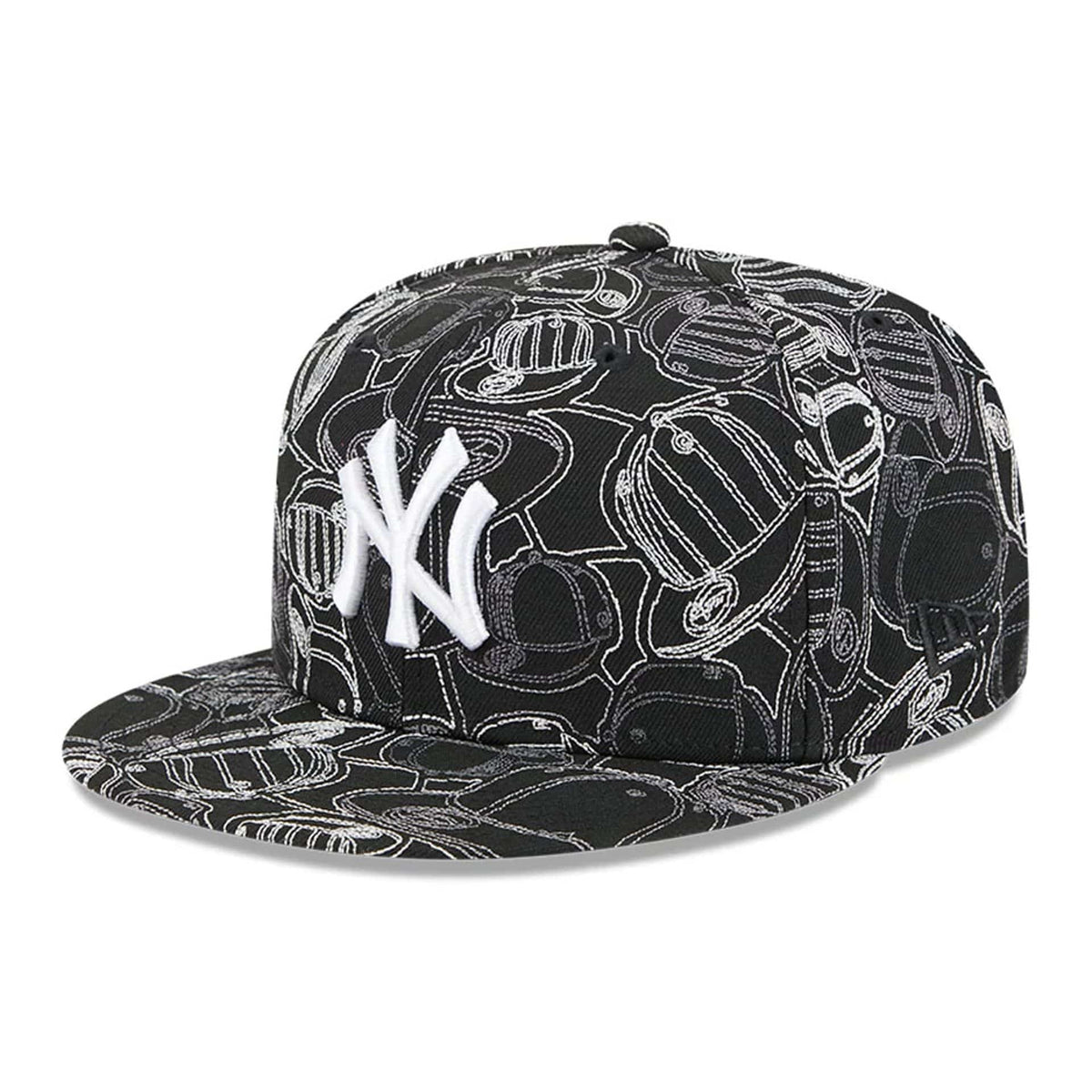 New York Yankees MLB Cap Scramble Black 59FIFTY Fitted Cap-klyvox