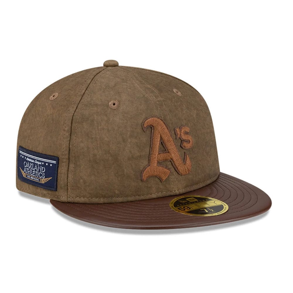 Oakland Athletics MLB Open Brown Retro Crown 59FIFTY Fitted Cap-klyvox