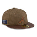 Atlanta Braves MLB Open Brown Retro Crown 59FIFTY Fitted Cap-klyvox