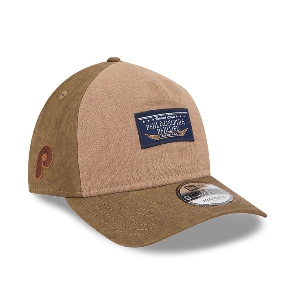 Philadelphia Phillies MLB Open Brown 9TWENTY A-Frame Adjustable Cap-klyvox