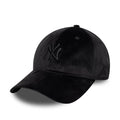 New York Yankees MLB Velour Black 9TWENTY Bow Back Adjustable Cap-klyvox