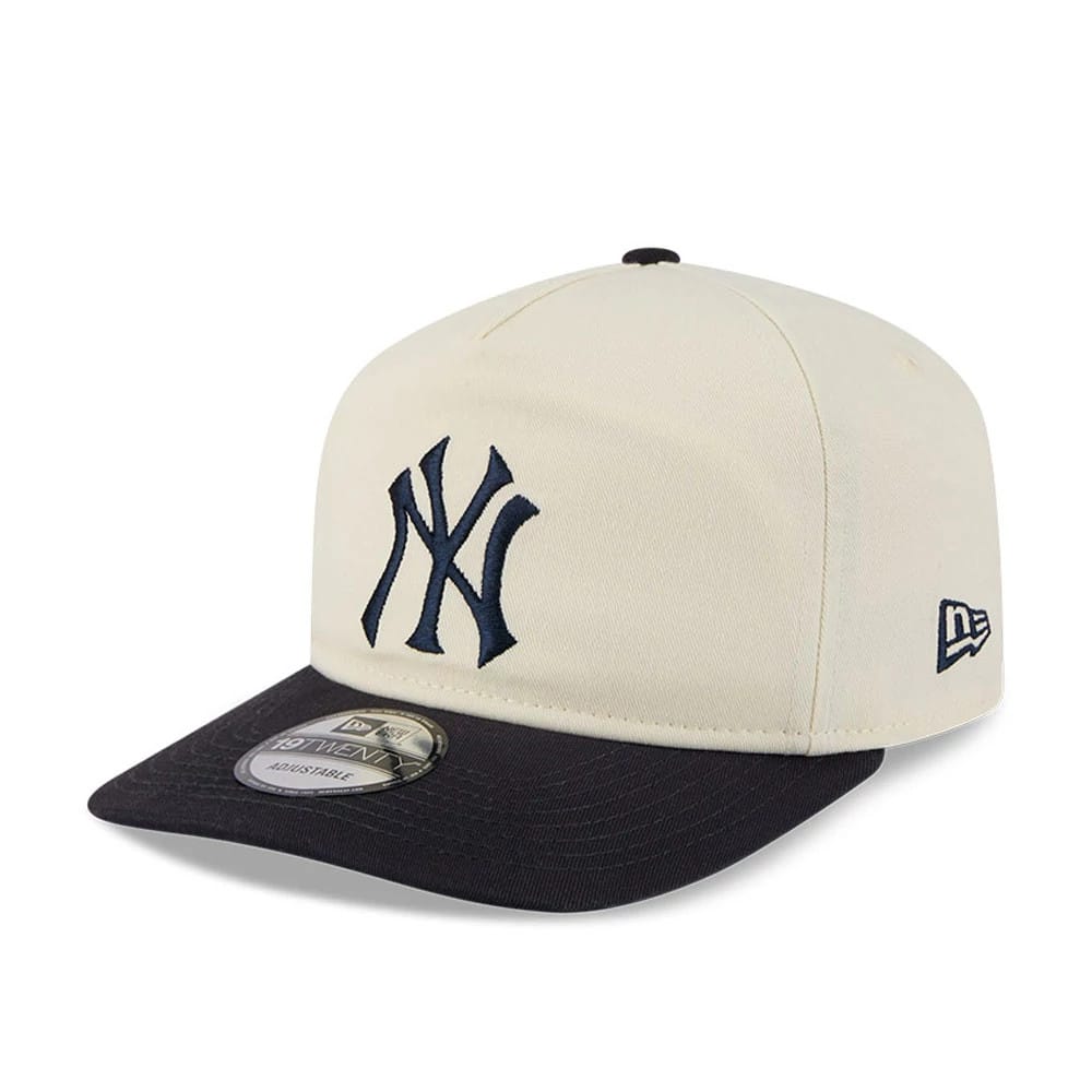 New York Yankees MLB 2 Tone Washed Cream 19TWENTY Adjustable Cap-klyvox