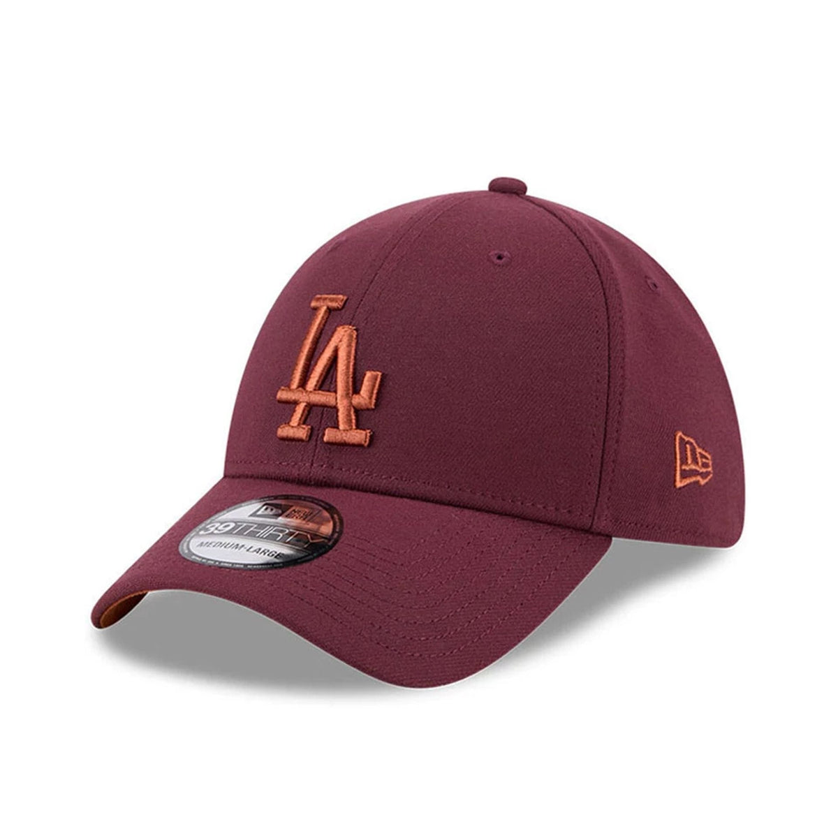 LA Dodgers MLB Frosted Rust Dark Red 39THIRTY Stretch Fit Cap-klyvox