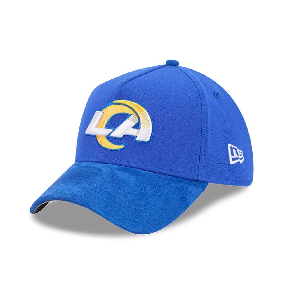 LA Rams NFL Suede Blue 39THIRTY A-Frame Stretch Fit Cap-klyvox