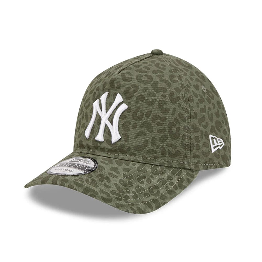 New York Yankees MLB Leopard Green 9TWENTY A-Frame Adjustable Cap-klyvox