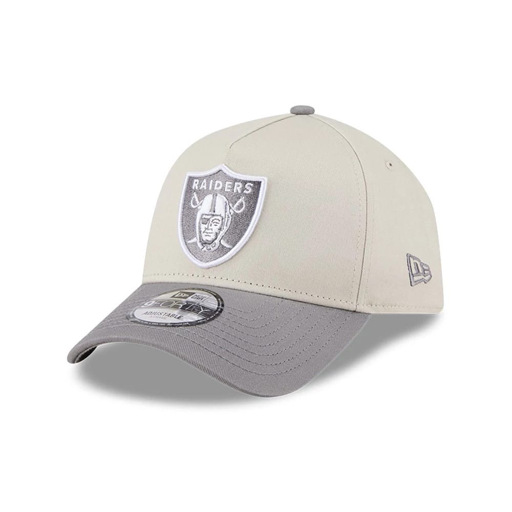 Las Vegas Raiders NFL Stone Storm Light Beige 9FORTY A-Frame Adjustable Cap-klyvox