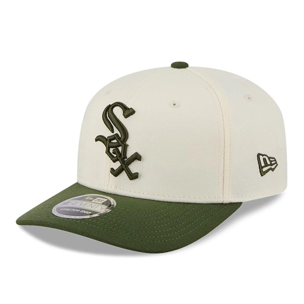White Sox MLB Rifle Green 9SEVENTY Stretch Snap Adjustable Cap-klyvox