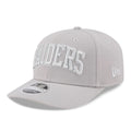 Las Vegas Raiders NFL Script Grey 9SEVENTY Stretch Snap Adjustable Cap-klyvox