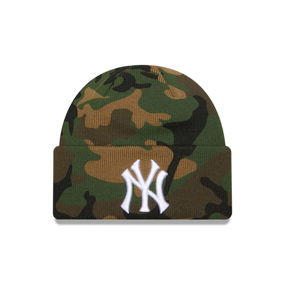 New York Yankees MLB Camo Green Cuff Knit Beanie-klyvox
