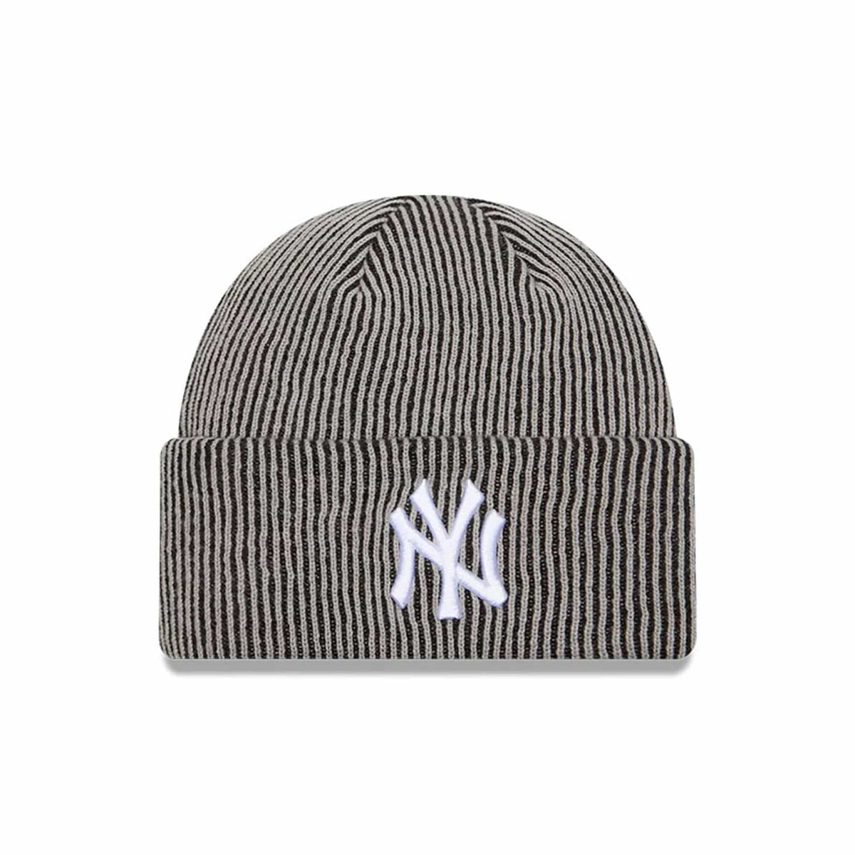 New York Yankees MLB Rib Grey Cuff Knit Beanie Hat-klyvox