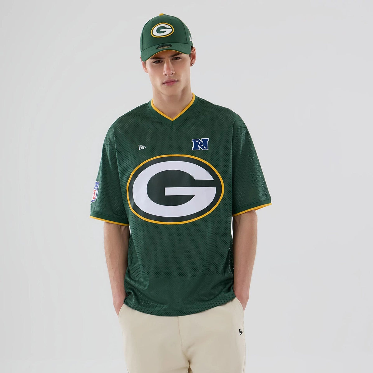 Green Bay Packers NFL Mesh Dark Green Oversized T-Shirt-klyvox