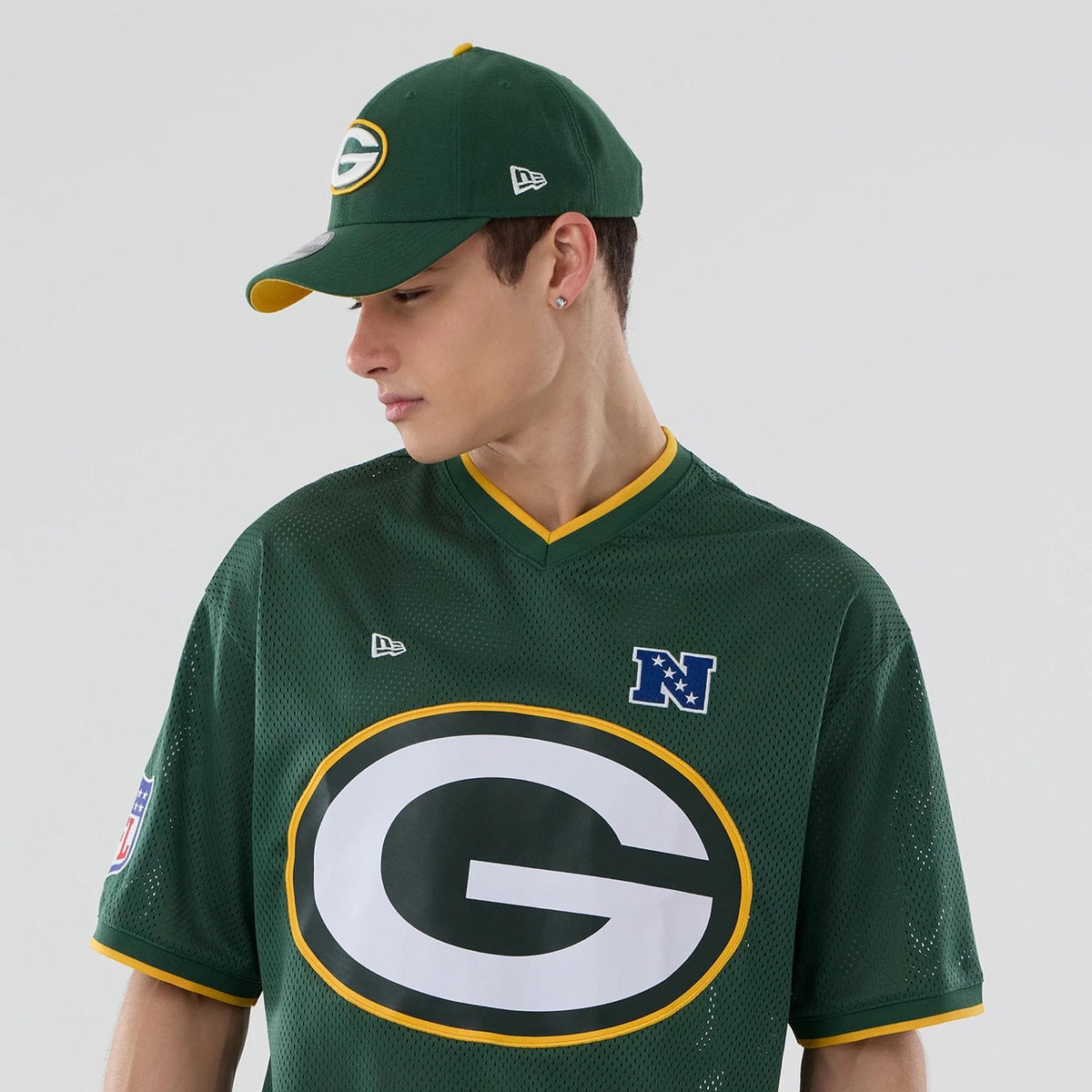 Green Bay Packers NFL Mesh Dark Green Oversized T-Shirt-klyvox