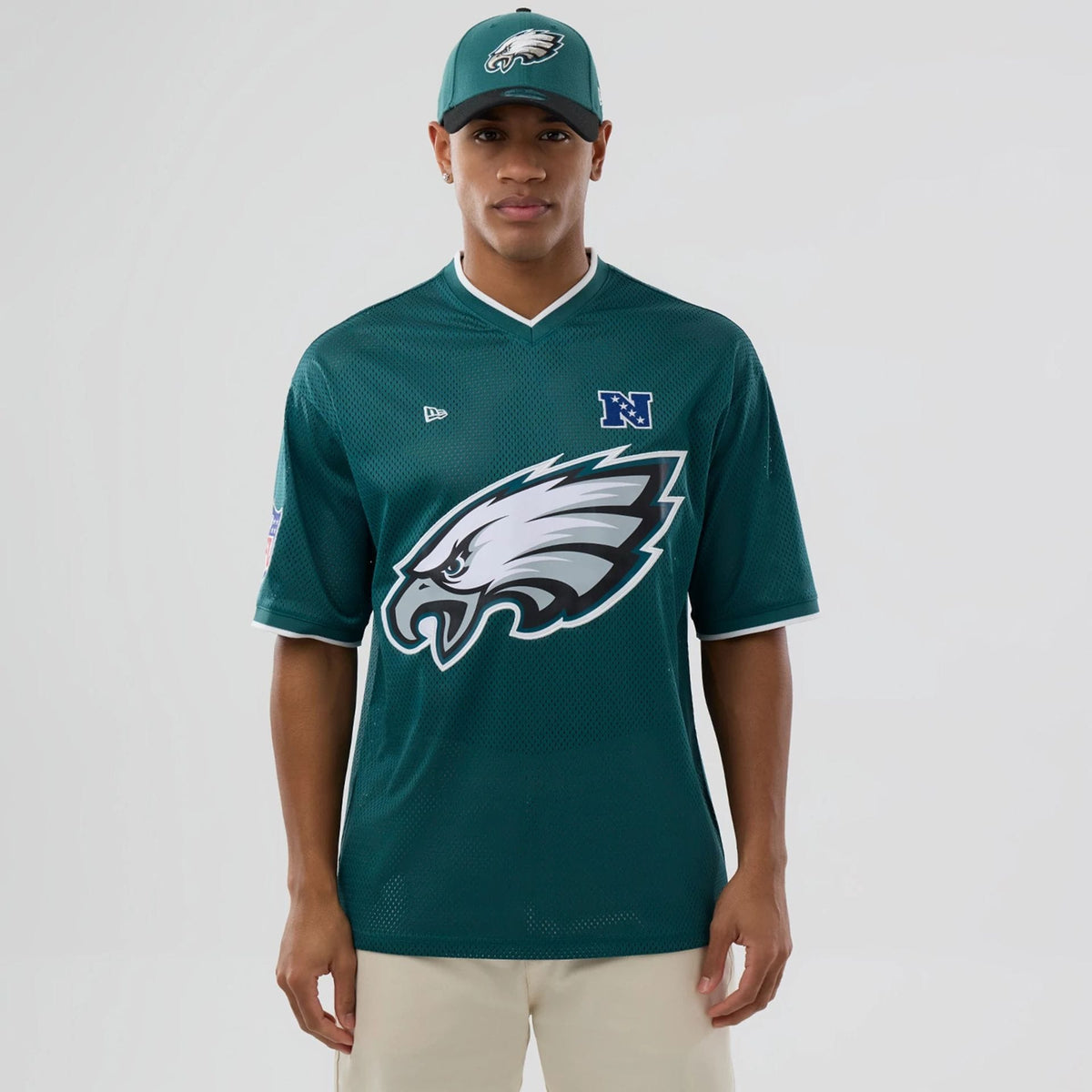 Philadelphia Eagles NFL Mesh Dark Green Oversized T-Shirt-klyvox