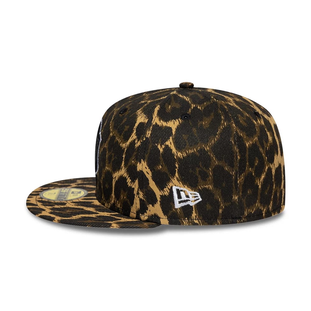New York Yankees MLB Leopard Black 59FIFTY Fitted Cap-klyvox