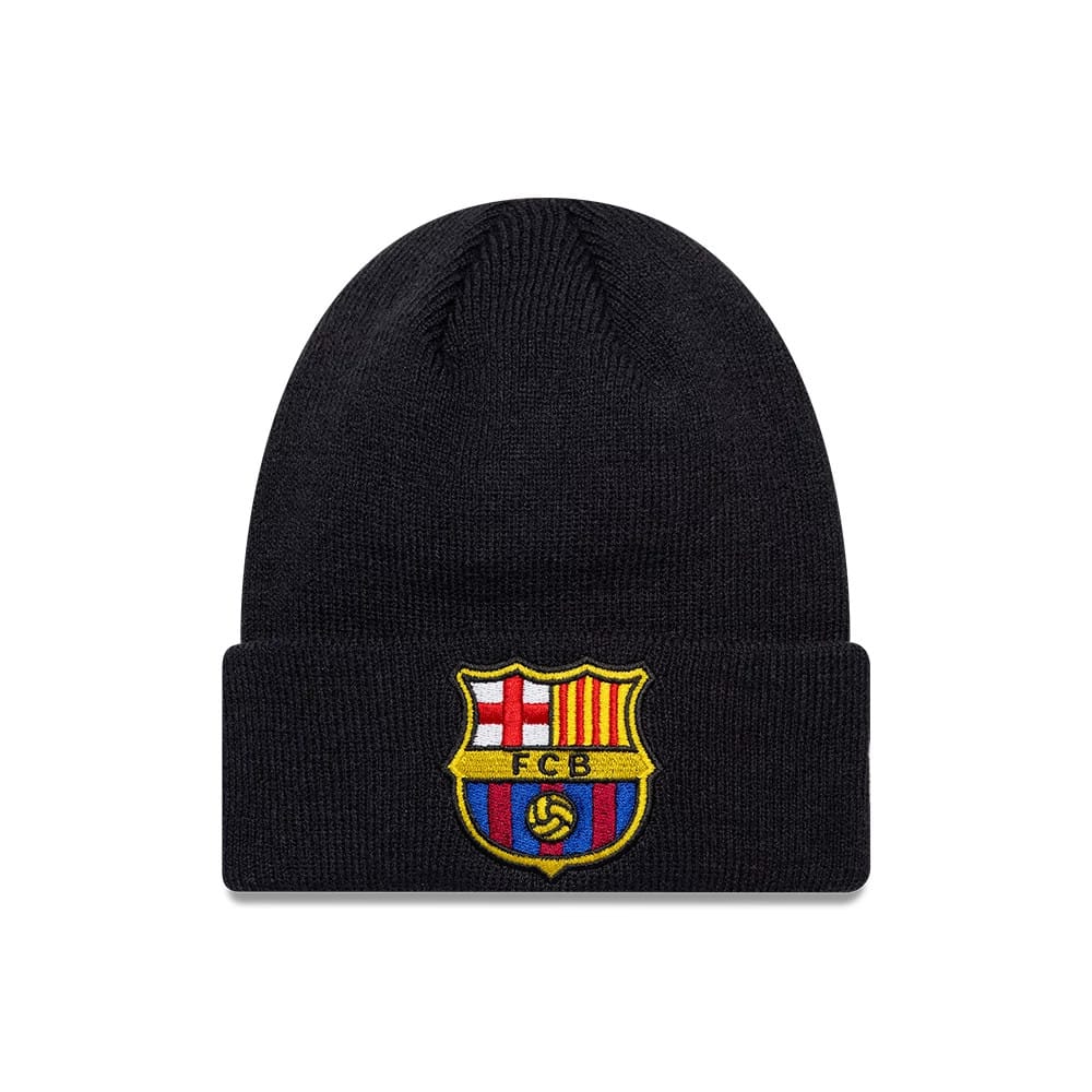 FC Barcelona Youth Core Navy Cuff knit Beanie Hat-klyvox