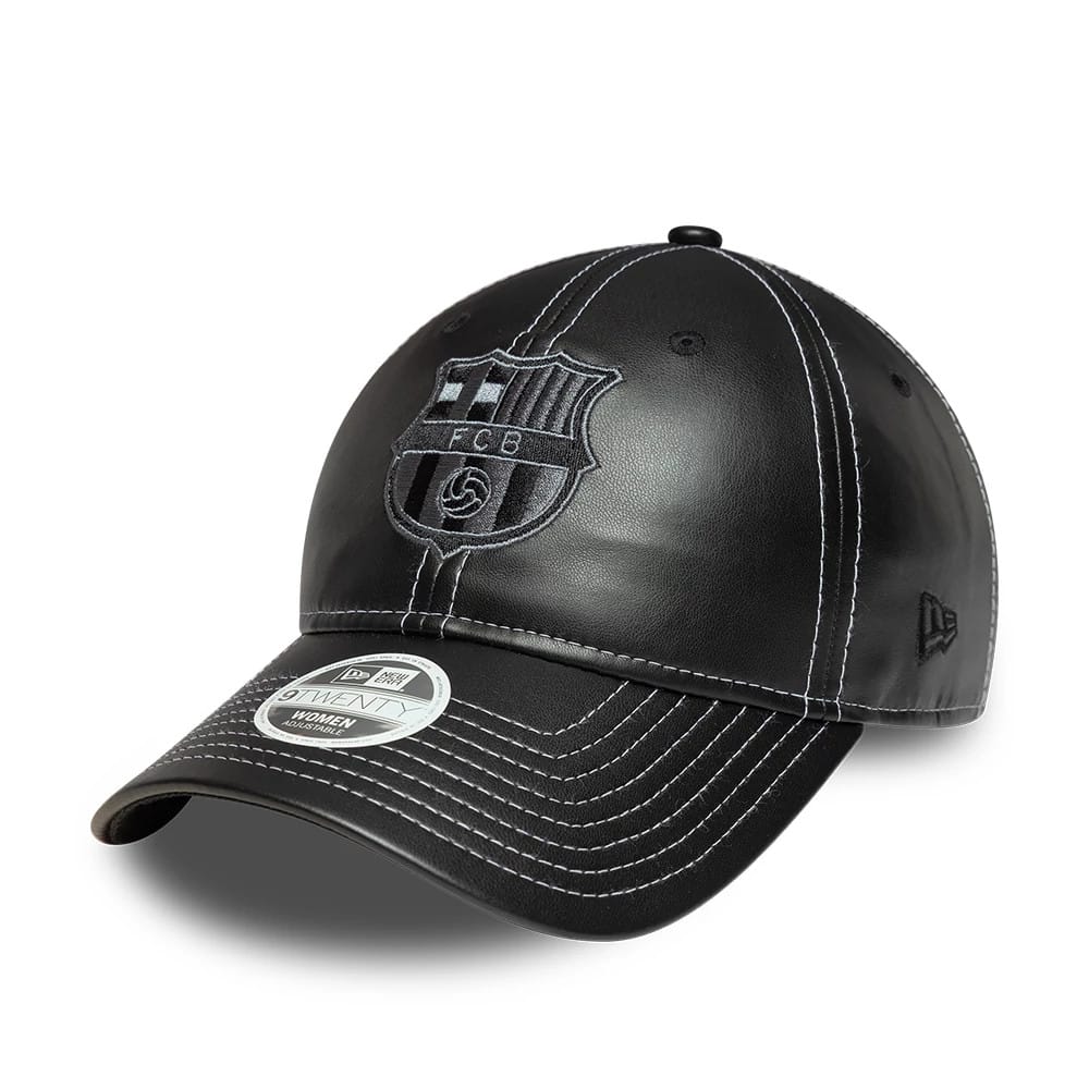 FC Barcelona Womens PU Black 9TWENTY Adjustable Cap-klyvox